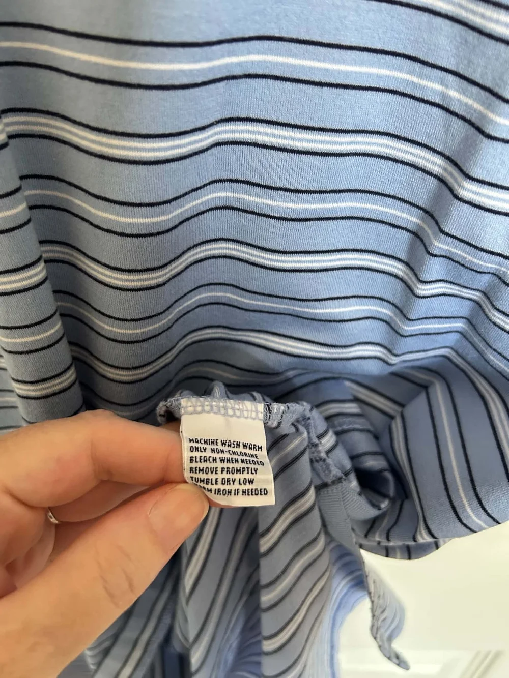 Polo Golf by Ralph Lauren Light Blue Striped Polo Shirt